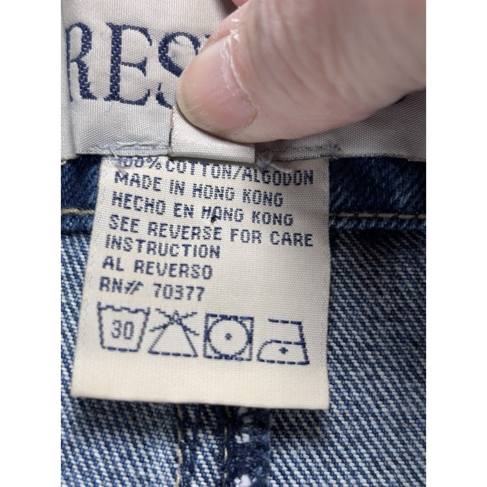 Results Jeans Vest Mens  Denim Streetwear Hip Hop 90s made in Hong Kong Sz L - Picture 5 of 12